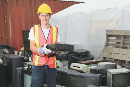 Recycling and disposal process during garage clearance
