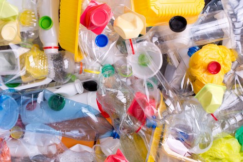 Workers ensuring safety through effective waste management